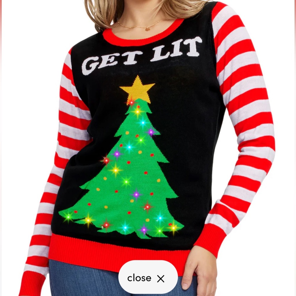 Tipsy Elves “Get Lit” Ugly Christmas Sweater